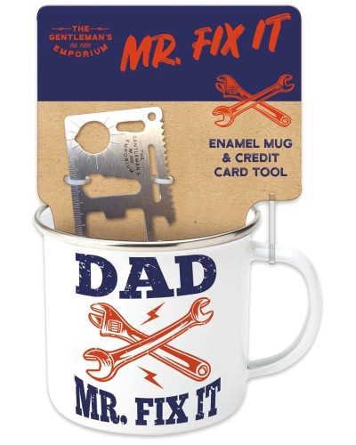Robert Frederick Gentlemen's Emporium Enamel Mug & Card Tool - Dad Mr. Fix It Homewares, Brand New , Christmas Gifts, mugs image