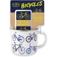 Robert Frederick Gentlemen's Emporium Enamel Bicycles Mug & Repair Kit Gift Set