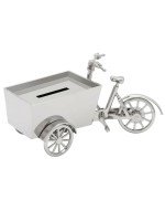 Zilverstad Silver Colour Cargo Bike Money Box