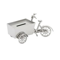 Zilverstad Silver Colour Cargo Bike Money Box