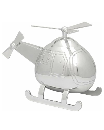 Showing image for Zilverstad Silver Colour Helicopter Money Box Zilverstad Silver Colour Helicopter Money Box image