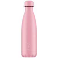 Chilly`s Pastel Pink Stainless Steel Thermal Bottle 500ml