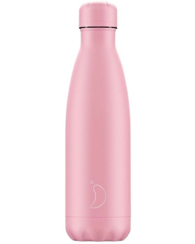 Chilly`s Pastel Pink Stainless Steel Thermal Bottle 500ml Tableware, Homewares, Brand New , Christmas Gifts, Bottle image