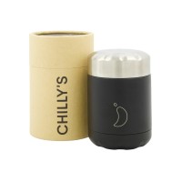 Chilly`s Black Monochrome Edition Reusable Food Pot 300ml