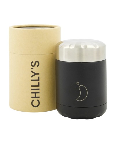 Chilly`s Black Monochrome Edition Reusable Food Pot 300ml image