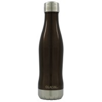 Glacial Black Metallic Stainless Steel Thermal Bottle
