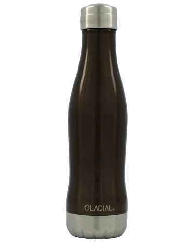 Glacial Black Metallic Stainless Steel Thermal Bottle image