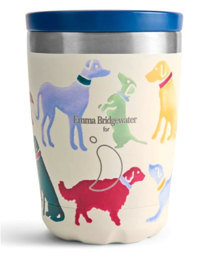 Chilly`s Emma Bridgwater Polka Dogs Stainless Steel Reusable Coffee Cup 340ml image