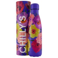 Chilly`s Maxi Poppy Floral Edition Stainless Steel Thermal Bottle 500ml