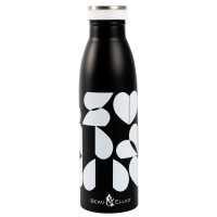 Beau and Elliot Monochrome Broken Heart Stainless Steel Thermal Bottle