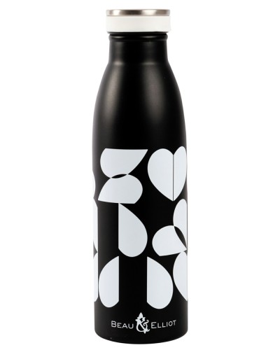 Beau & Elliot Monochrome Broken Heart Stainless Steel Thermal Bottle image