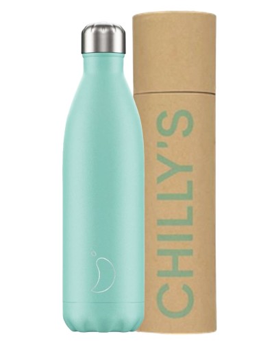 Chilly`s Pastel Green Stainless Steel Thermal Bottle Tableware, Homewares, Brand New , Christmas Gifts, Bottle image