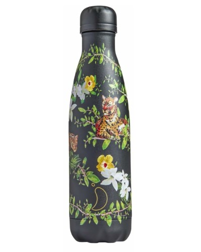 Chilly`s Tropical Flowering Leopard Stainless Steel Thermal Bottle 500ml image