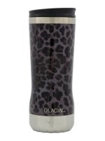 Glacial Black Leopard Stainless Steel Tumbler