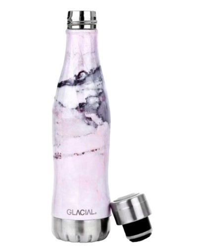 Glacial Pink Marble Stainless Steel Thermal Bottle image