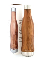 Glacial Teak Wood Stainless Steel Thermal Bottle 600ml