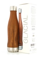 Glacial Teak Wood Stainless Steel Thermal Bottle 400ml