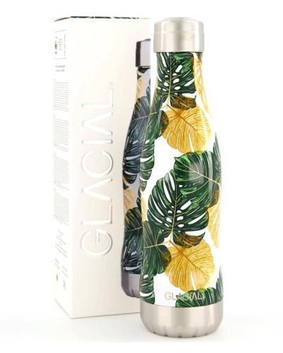 Glacial Golden Leaf Stainless Steel Thermal Bottle image