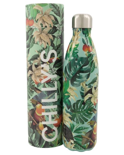 Chilly`s Toucan Tropical Edition, Stainless Steel Thermal Bottle 750ml Tableware, Homewares, Brand New , Christmas Gifts image