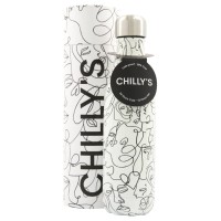 Chilly`s Faces Line Art Edition Stainless Steel Thermal Bottle 500ml