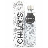 Chilly`s Flowers Line Art Edition Stainless Steel Thermal Bottle 500ml