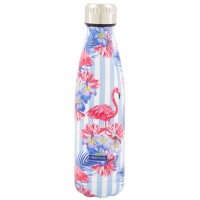 Nerthus Flamingo Double Wall Stainless Steel Thermos Bottle 500ml