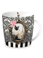 Easy Life Barocco Cats VERS.C Porcelain Mug in Tin