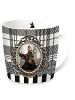Easy Life Barocco Dogs Porcelain Mug in Tin. VERS B