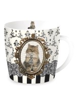 Easy Life Barocco Cats VERS.A Porcelain Mug in Tin