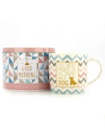 Easy Life All You Need is Love and a Dog Porcelain Mug in Tin 