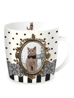 Easy Life Barocco Cat VERS.B Porcelain Mug in Tin