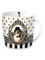 Easy Life Barocco Dogs Porcelain Mug in Tin VERS C 