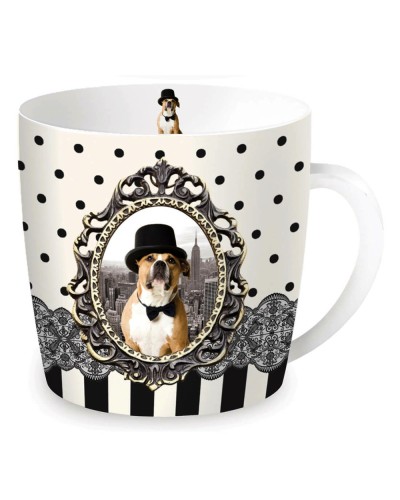 Easy Life Barocco Dogs Porcelain Mug in Tin VERS C image