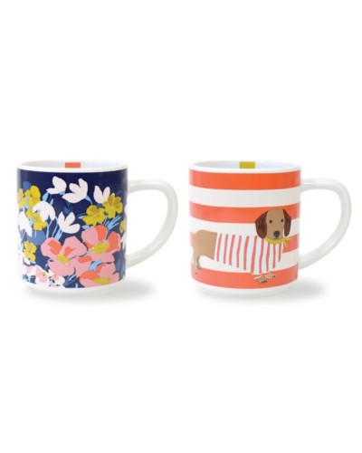 Showing image for Joules Bright Side Set of 2 Stackable Ceramic Mugs Joules Bright Side Set of 2 Stackable Ceramic Mugs image