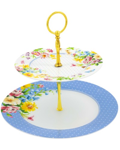Showing image for Katie Alice English Garden Two Tier Cake Stand Katie Alice English Garden Two Tier Cake Stand Tableware, Brand New , Christmas Gifts, Wedding Gifts image