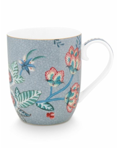 PIP Studio Flower Festival design Mug 145 ml Light Blue image