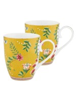 Pip Studio La Majorelle Mugs Yellow 350ml Set/2 Pip Studio La Majorelle Mugs Yellow 350ml Set/2