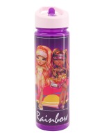 Hox Rainbow High Mauve Flip Up Straw Drinks Bottle 600ml