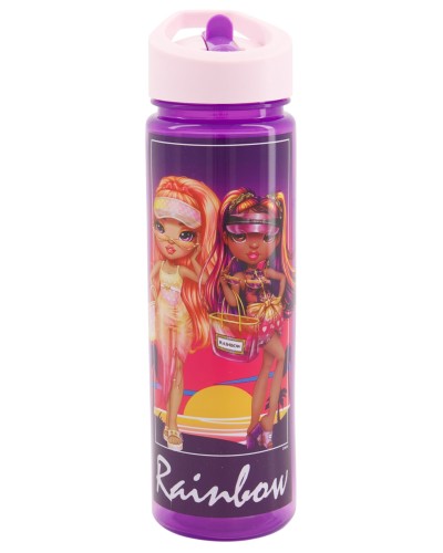 Hox Rainbow High Mauve Flip Up Straw Drinks Bottle 600ml image