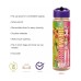 Hox Rainbow High Multi colour Flip Up Straw Drinks Bottle 600ml image