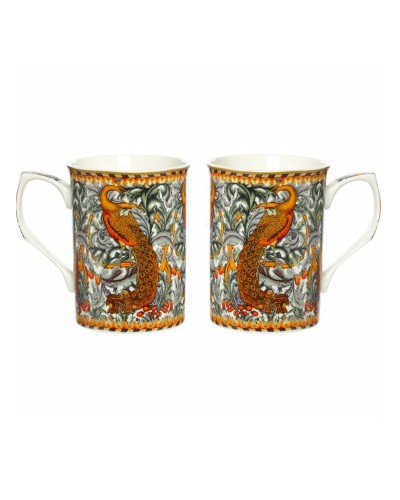 Leonardo Collection William Morris Peacock Tapestry Mugs Set of 2 Tableware, Homewares, Brand New , Leonardo Collection image