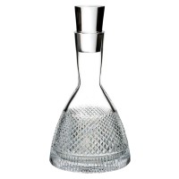 Waterford Diamond Line Crystal Glass Decanter 