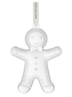 Waterford Gingerbread Man Crystal Glass Tree Ornament.