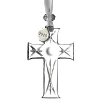 Waterford Cross Crystal Glass Tree Ornament.