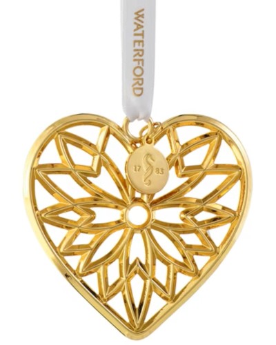 Waterford Golden Heart Tree Ornament. Christmas Decorations, Waterford Crystal, Christmas Ornaments, Brand New , Christmas All, Christmas Decorations image