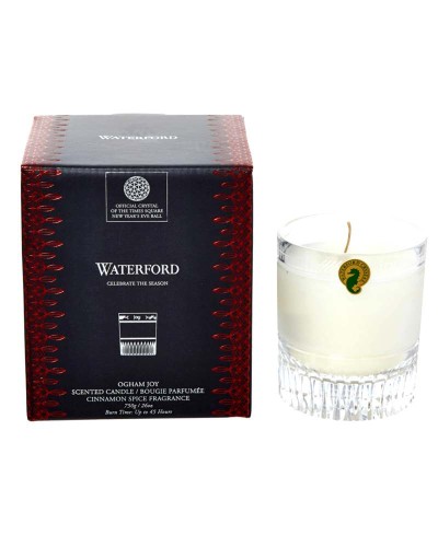 Waterford Ogham Joy Glass & Scented Candle Waterford Crystal, Christmas Ornaments, Brand New image