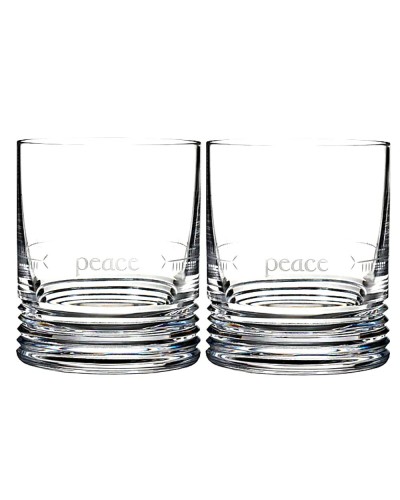 Waterford Ogham Peace Lead Crystal Tumbler (Set of 2) Waterford Crystal, Brand New , Christmas Gifts, Wedding Gifts image