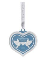 Wedgwood First Christmas Together Blue Tree Decoration Christmas 2018