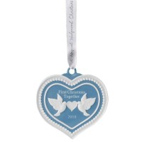 Wedgwood First Christmas Together Blue Tree Decoration Christmas 2018