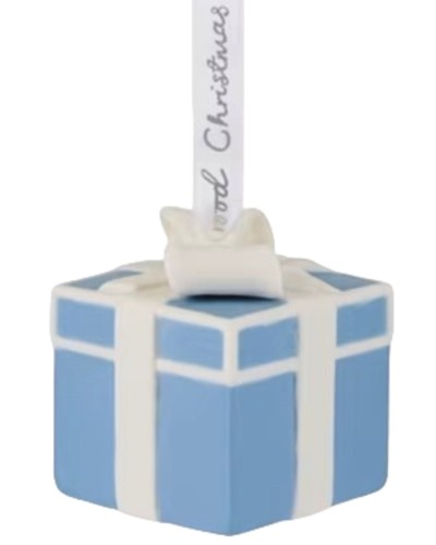 Wedgwood Blue & White Jasperware Present, Christmas Tree Decoration Wedgwood, Homewares, Wedgwood , Christmas Decorations, Brand New , Christmas All, Christmas Decorations image
